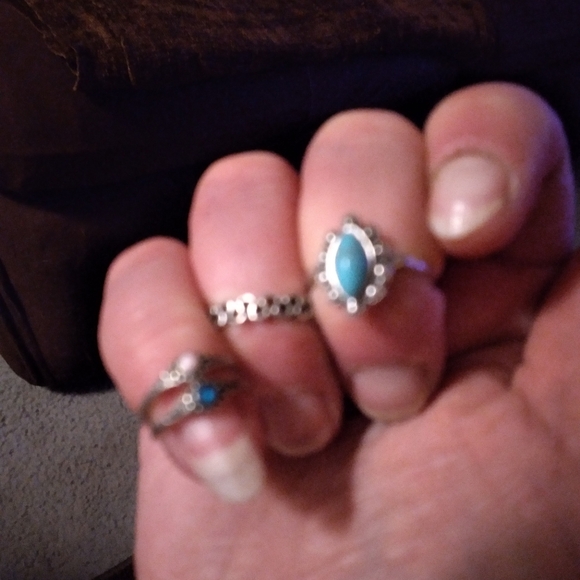 Silver ring bundle (4) - Picture 2 of 2